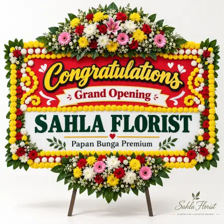 Papan Bunga Ucapan Selamat Mauk