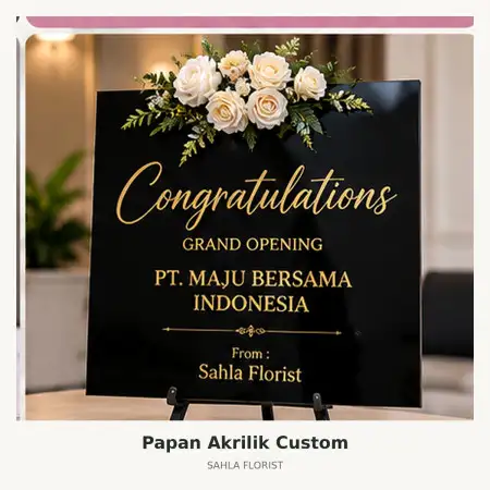 Papan Bunga Akrilik Mauk